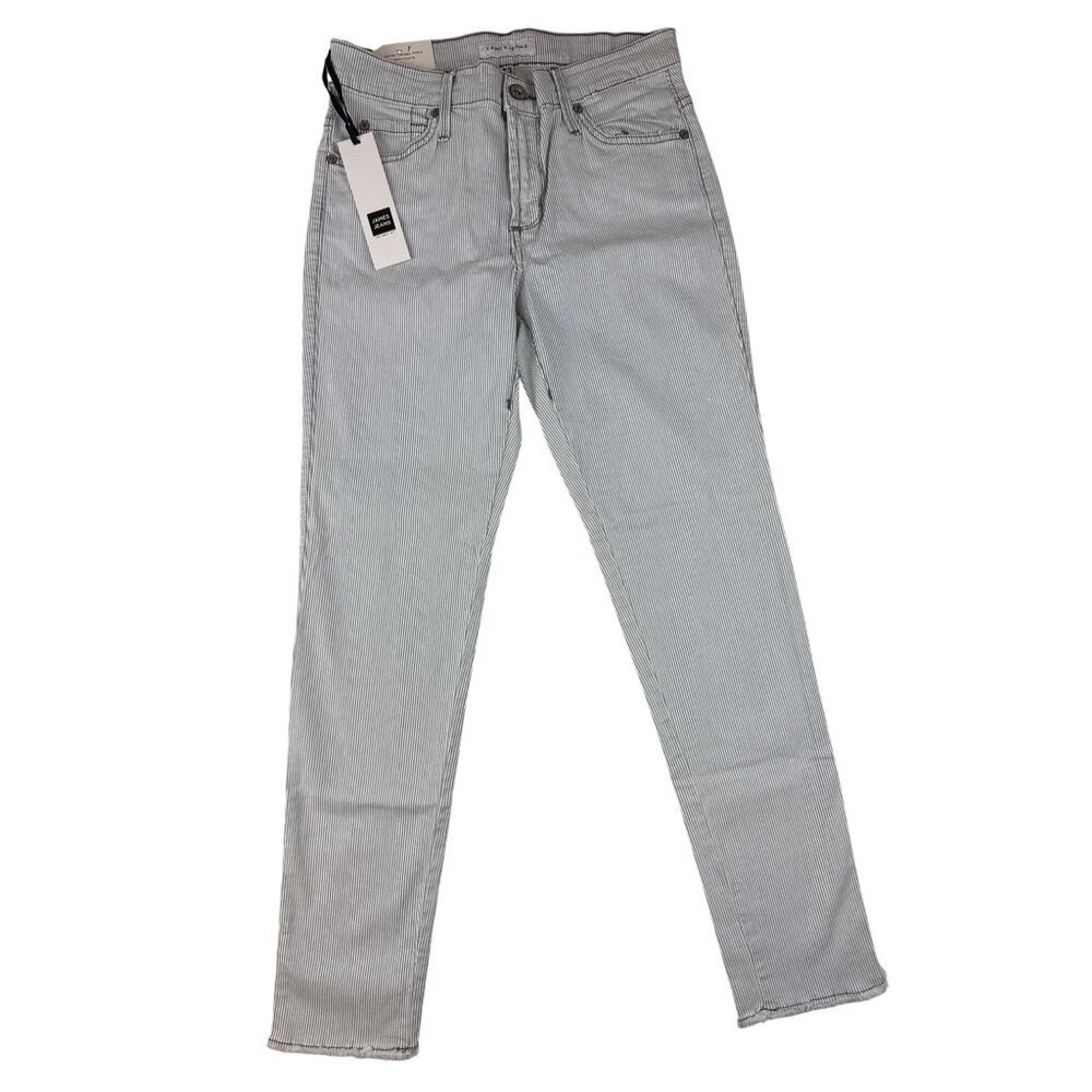 James Jeans Twiggy Women's Jeans Ankle Skinny Stripe MidRise Denim Size 27 NEW